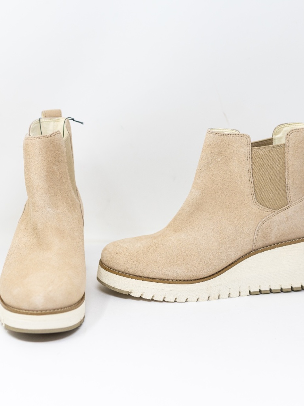 NEW Cole Haan Zerogrand City Wedge Chelsea Pull On Ankle Booties Boots Shoes 8